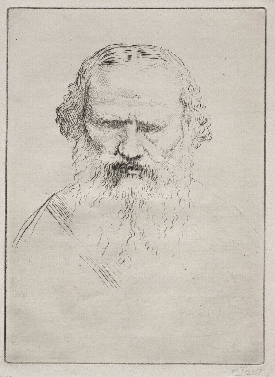 托尔斯泰。 作者 阿方斯·莱格罗斯（Alphonse Legros）