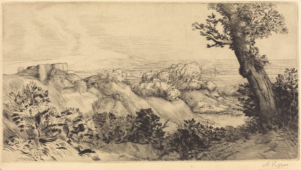 山顶 (Le haut de la colline) 作者 阿方斯·莱格罗斯（Alphonse Legros）