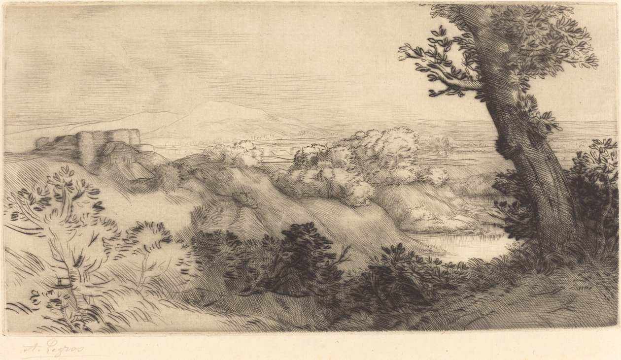 山之巅 Le haut de la colline. 作者 阿方斯·莱格罗斯（Alphonse Legros）