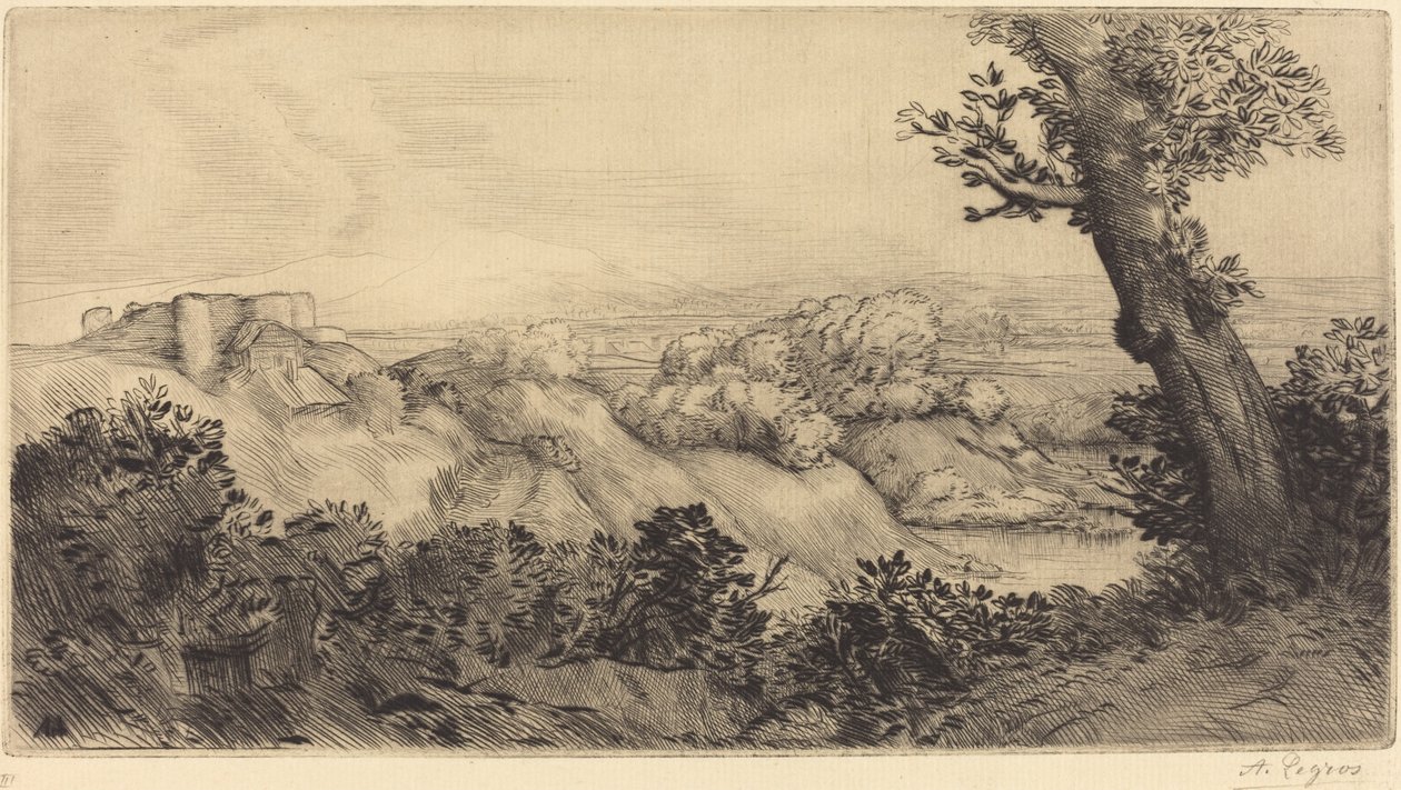 山之巅 Le haut de la colline. 作者 阿方斯·莱格罗斯（Alphonse Legros）
