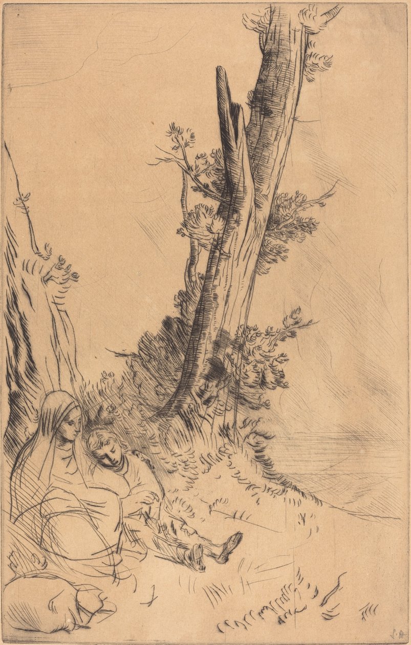 休息的旅行者（Les voyageurs fatigues） 作者 阿方斯·莱格罗斯（Alphonse Legros）