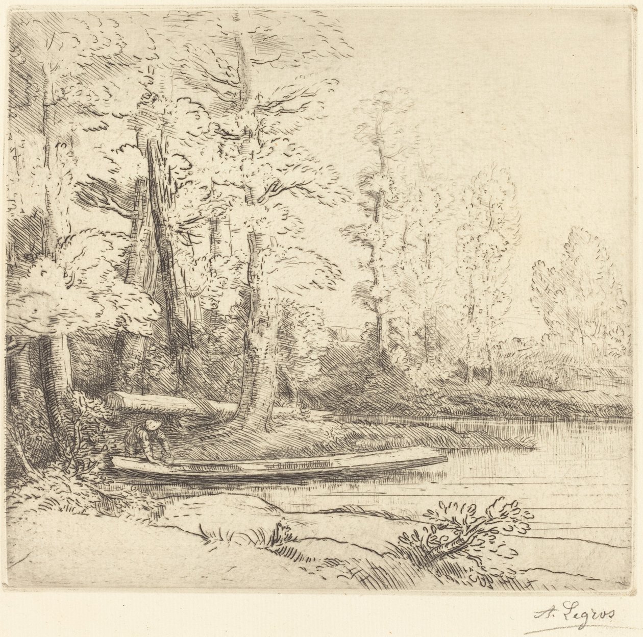 水边的树 作者 阿方斯·莱格罗斯（Alphonse Legros）
