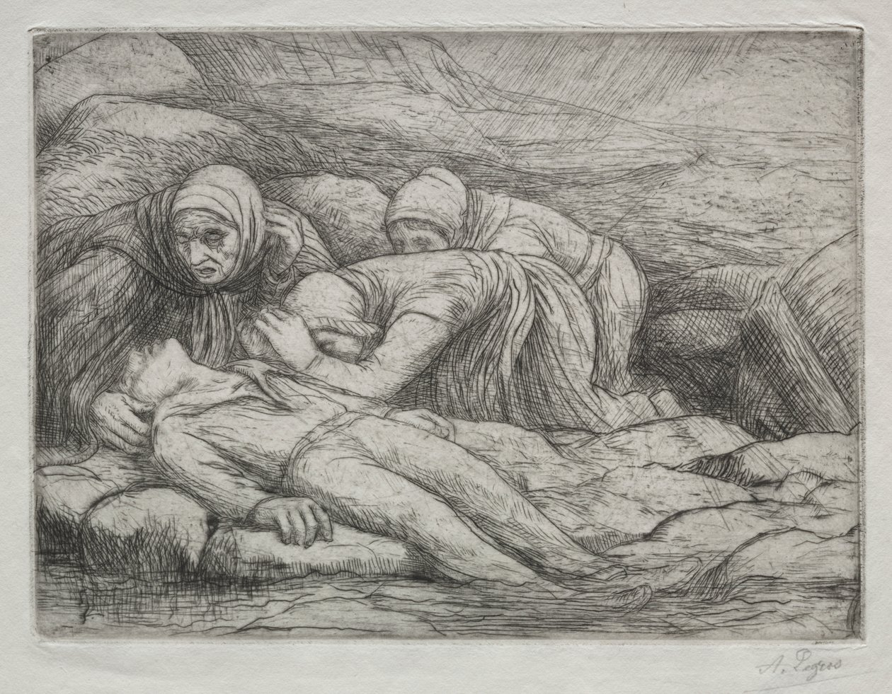 死亡的胜利：航海家庭中的死亡 作者 阿方斯·莱格罗斯（Alphonse Legros）