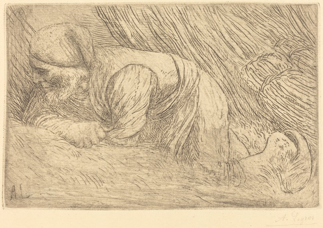 树枝采集者 伐木工人。 作者 阿方斯·莱格罗斯（Alphonse Legros）