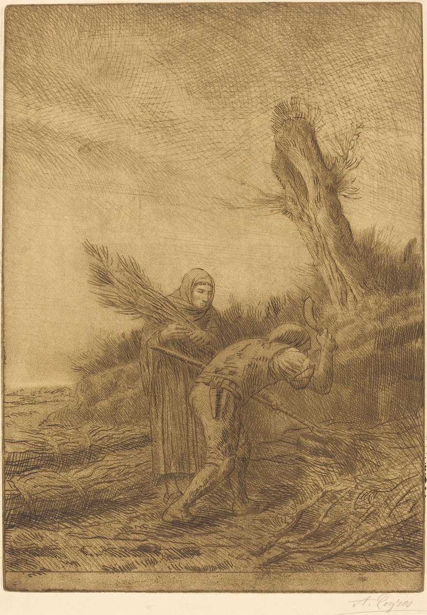 树枝制造者 Les faiseurs de fagots. 作者 阿方斯·莱格罗斯（Alphonse Legros）