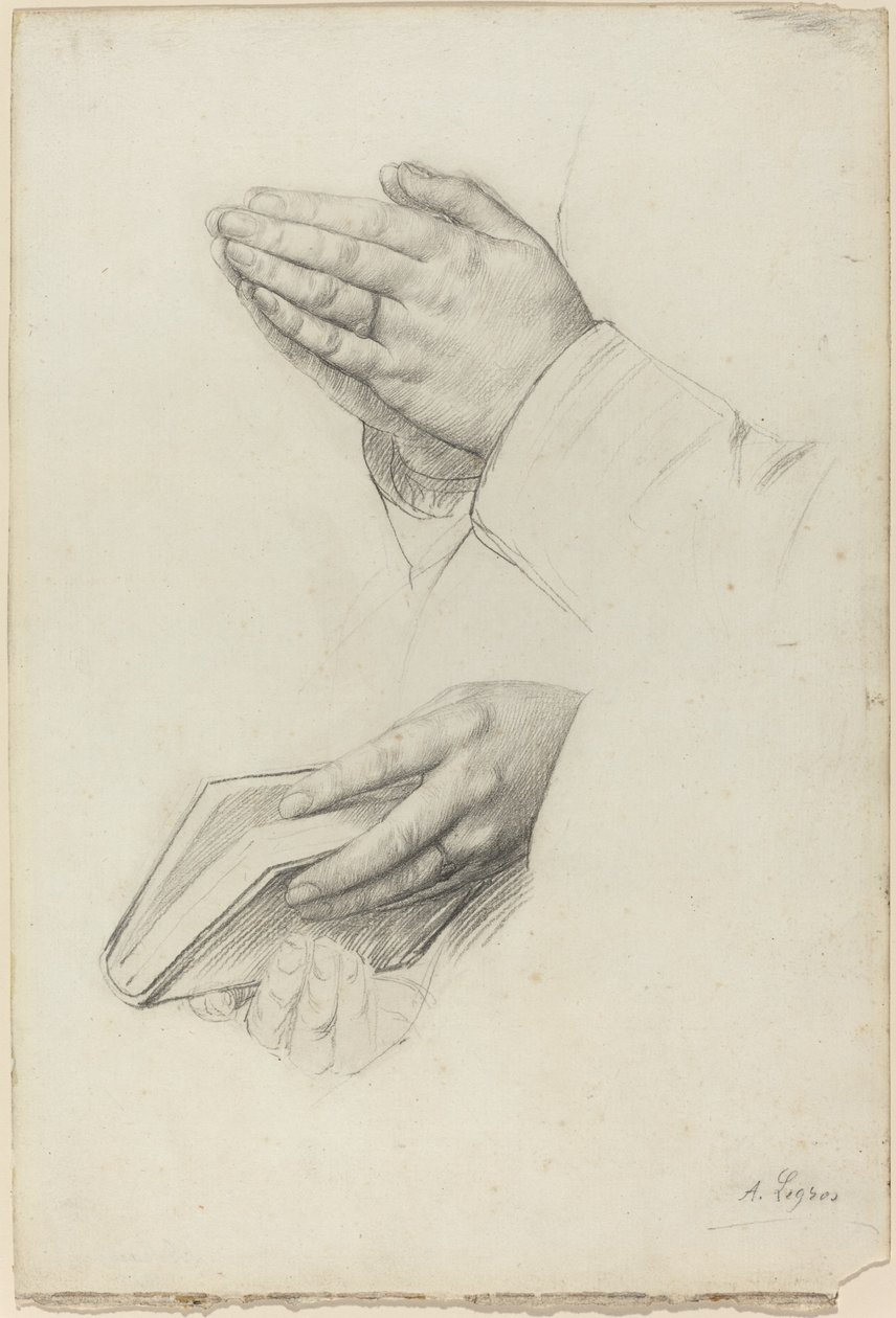 关于手的两项研究 作者 阿方斯·莱格罗斯（Alphonse Legros）