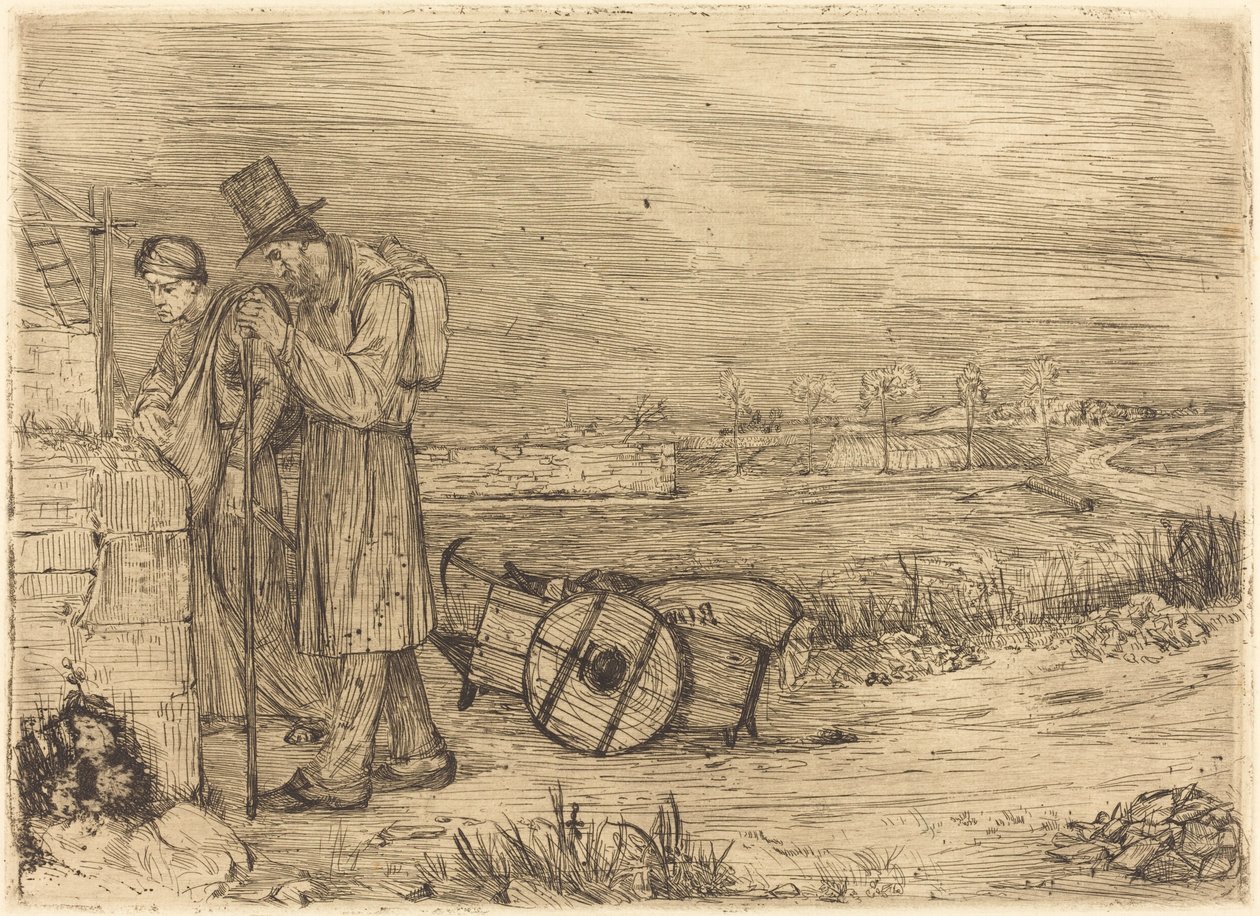 蒙鲁日的流浪者 (Les vagabonds de Montrouge) 作者 阿方斯·莱格罗斯（Alphonse Legros）