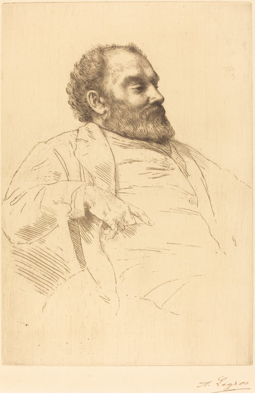 Val Prinsep, R.A. 作者 阿方斯·莱格罗斯（Alphonse Legros）