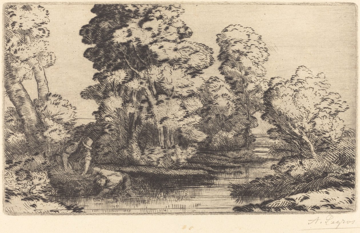 勃艮第山谷 (Une vallee en Bourgogne) 作者 阿方斯·莱格罗斯（Alphonse Legros）