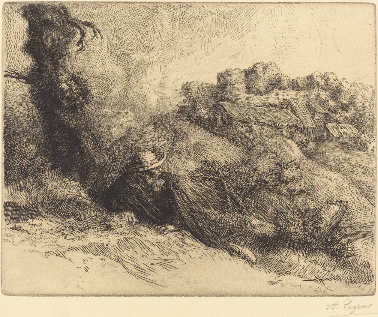 城堡的景色（Chateau des Revenants）。 作者 阿方斯·莱格罗斯（Alphonse Legros）