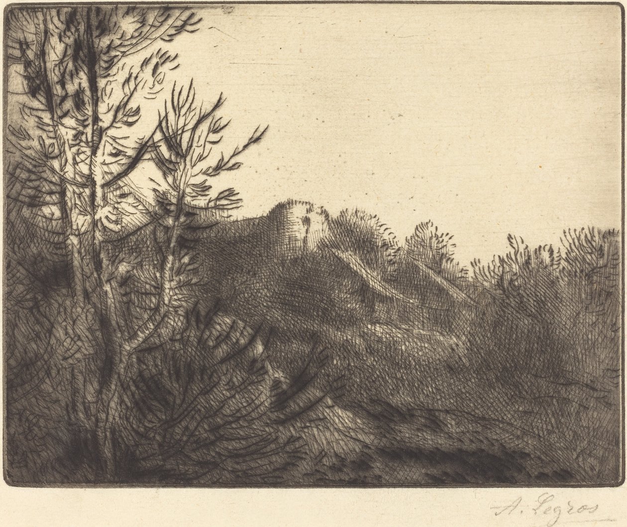 La ferme de Valoux农场的景色。 作者 阿方斯·莱格罗斯（Alphonse Legros）