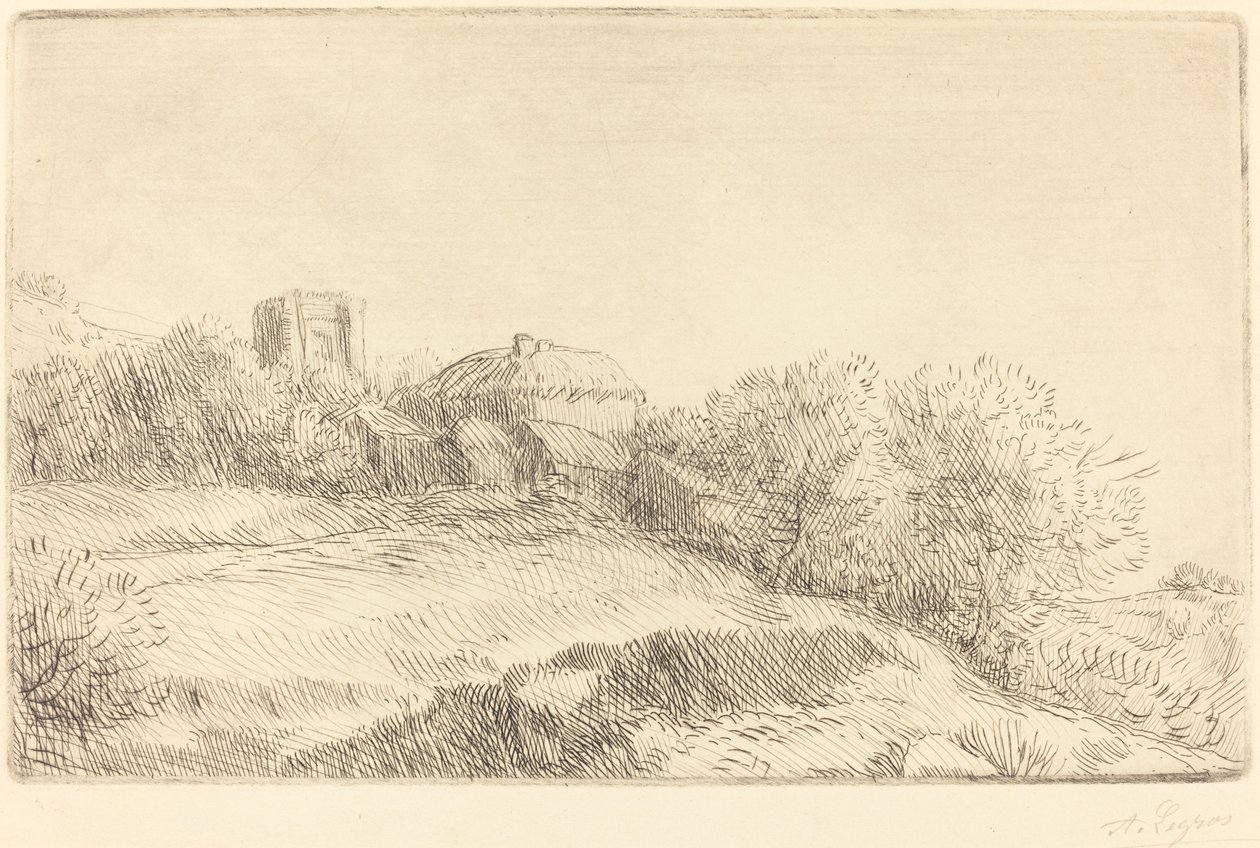 村庄 一个村庄。 作者 阿方斯·莱格罗斯（Alphonse Legros）