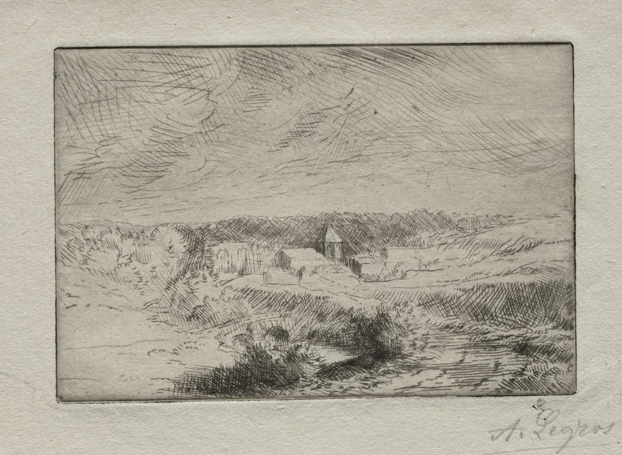 布洛涅附近的维米勒村 作者 阿方斯·莱格罗斯（Alphonse Legros）