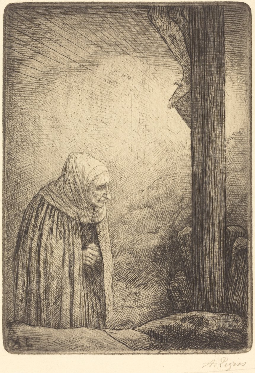 十字架下的女人(Femme au calvaire) 作者 阿方斯·莱格罗斯（Alphonse Legros）
