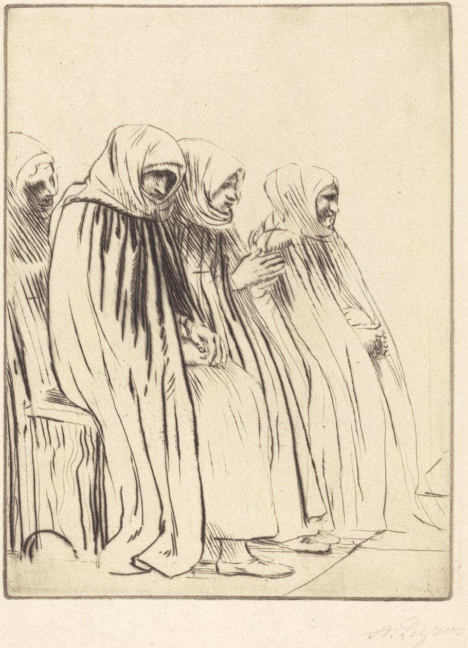 布鲁塞尔的女性 布鲁塞尔的女性。 作者 阿方斯·莱格罗斯（Alphonse Legros）