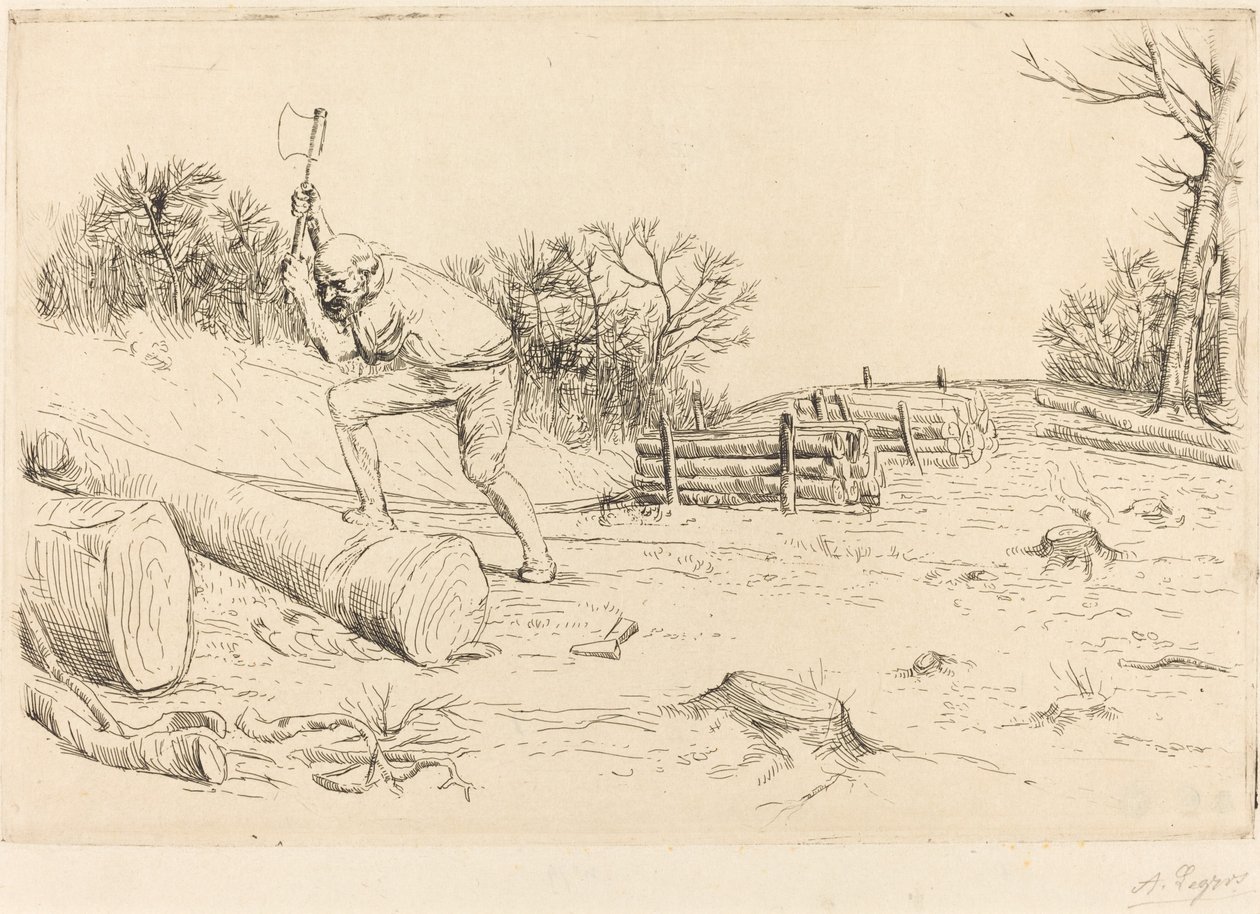 樵夫 (Le bucheron) 作者 阿方斯·莱格罗斯（Alphonse Legros）