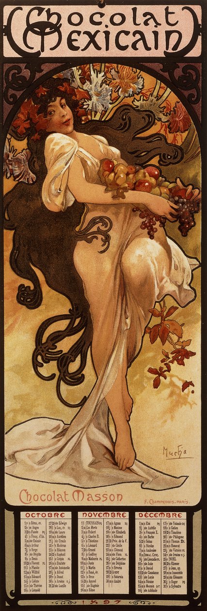 Masson Chocolate，1897年 作者 阿方斯·慕夏