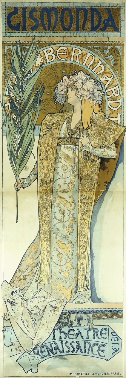 吉斯蒙达，约1894年 作者 阿方斯·慕夏