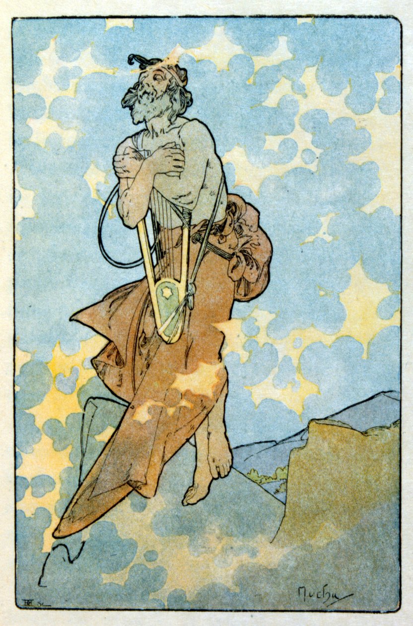 Alphonse Mucha的插图来自法国作家Anatole France的作品《Clio》。1900.穆夏(1860 1939)。是捷克新艺术派画家。 作者 阿方斯·慕夏