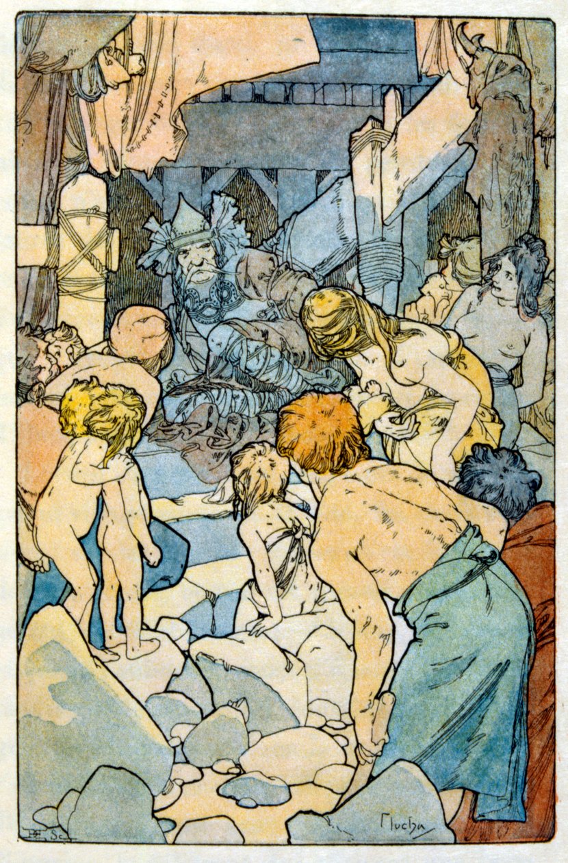 Illustration by Alphonse Mucha from "Clio" a work by French author Anatole France. 1900. Mucha (1860  1939). was a Czech Art Nouveau painter 作者 阿方斯·慕夏
