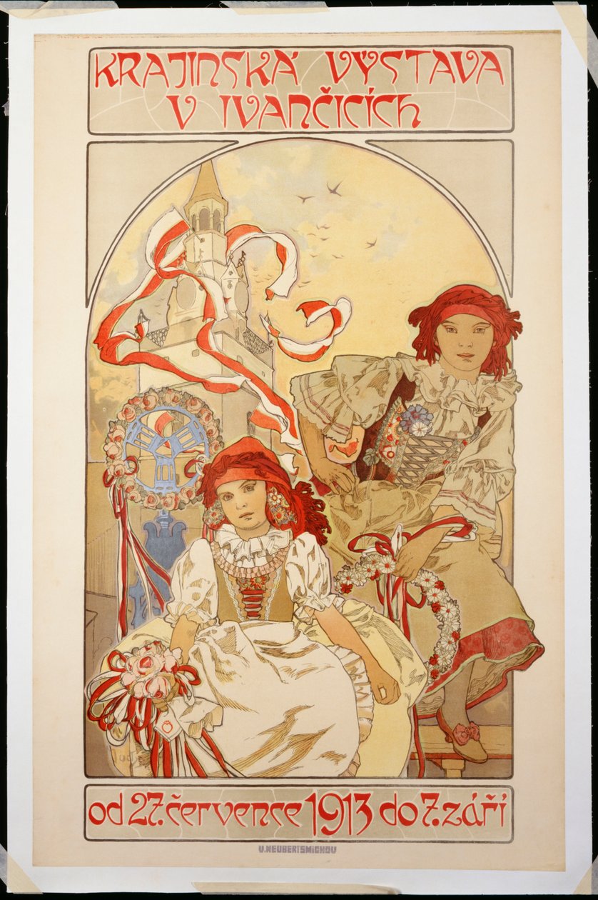克拉金斯卡·维斯塔夫（Krajinska Vystav）在伊万契奇（Ivancicich），1912年 作者 阿方斯·慕夏