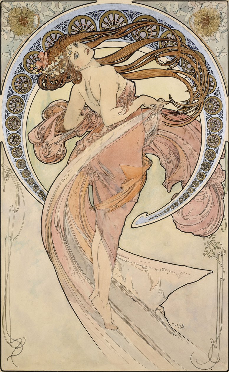 舞蹈，1898年 作者 阿方斯·慕夏