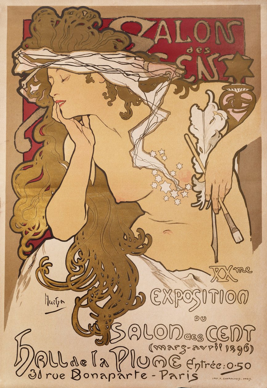 美发沙龙，1896 作者 阿方斯·慕夏
