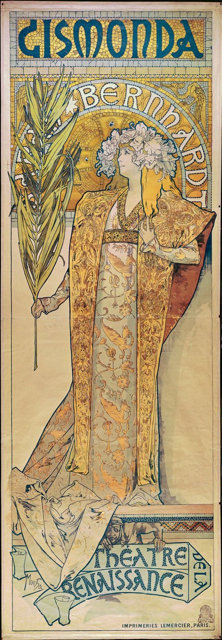 萨拉-伯恩哈特海报 作者 阿尔方斯·玛丽·穆夏