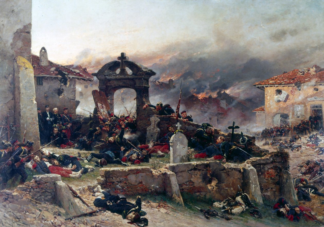 A Neuville，Saint-Privat 的墓地 作者 阿方斯·玛丽·德·诺伊维尔