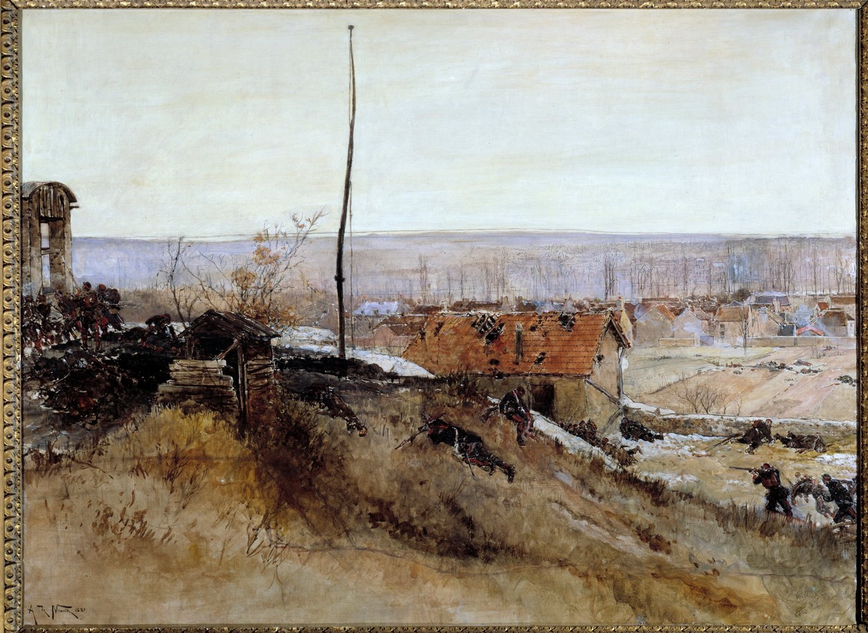 1870 - 1871 年战争：“” 12 月 2 日在 Platriere de Champigny 的石灰炉袭击 作者 阿方斯·玛丽·德·诺伊维尔