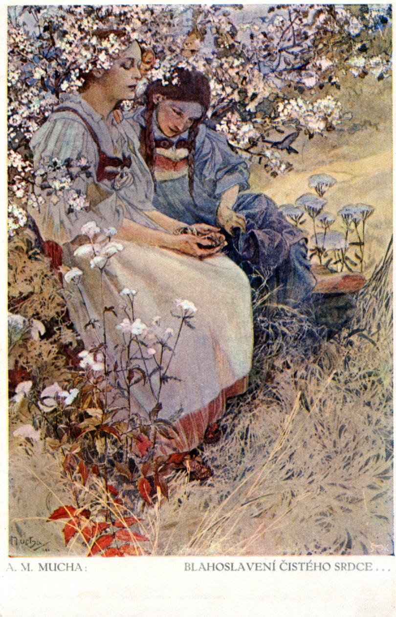 纯洁心灵的人有福了，他们将见到上帝》，1906年 作者 阿方斯·慕夏
