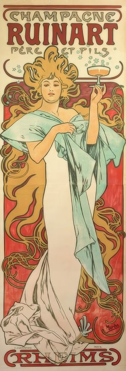 香槟RuinartPèreet Fils 作者 阿方斯·慕夏