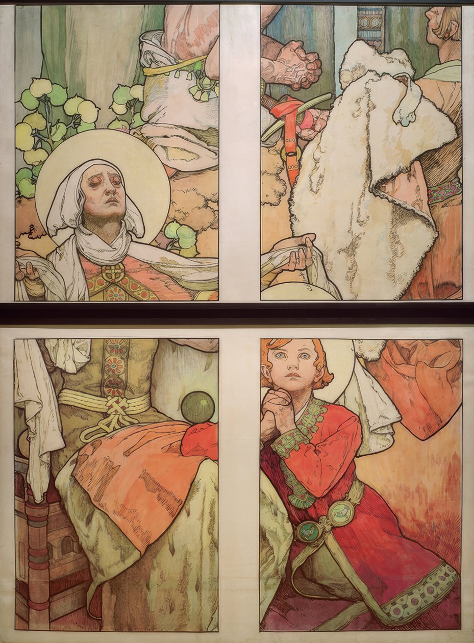 Fenster von St. Veit in Prag 作者 阿方斯·慕夏