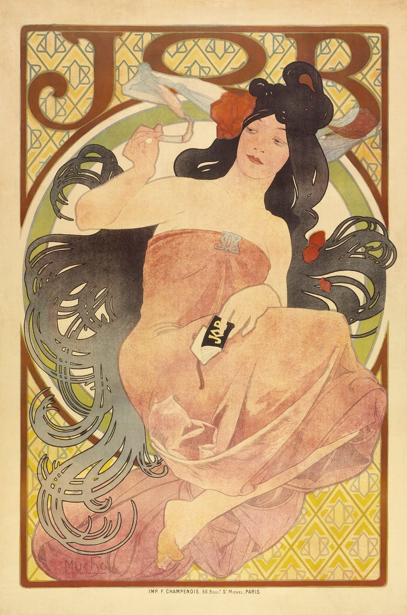 约伯，c.1897-98 作者 阿方斯·慕夏