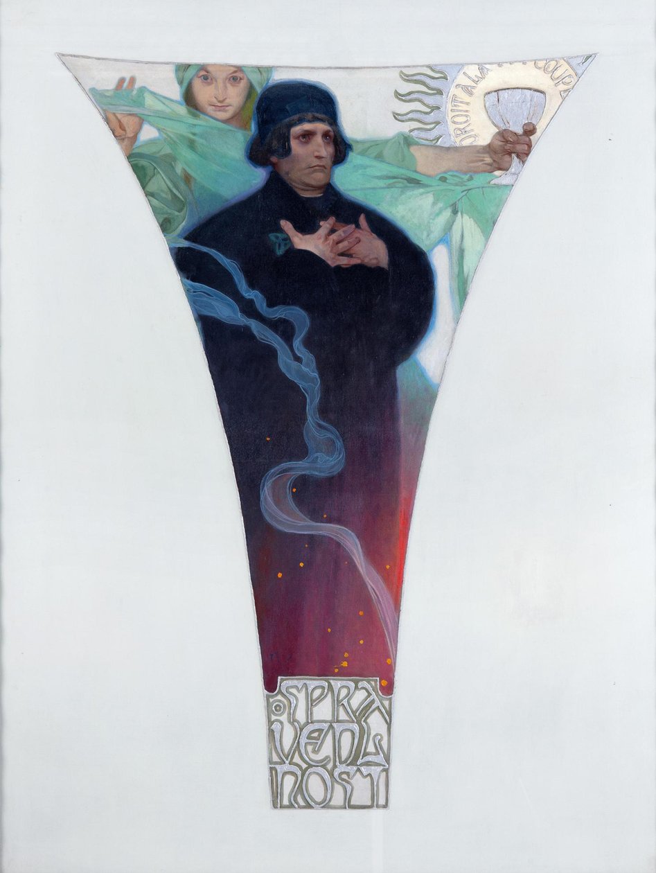 约翰·休斯（John Hus），1911年 作者 阿方斯·慕夏