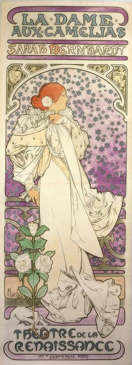 La Dame aux Camelias -文艺复兴时期剧院 作者 阿方斯·慕夏