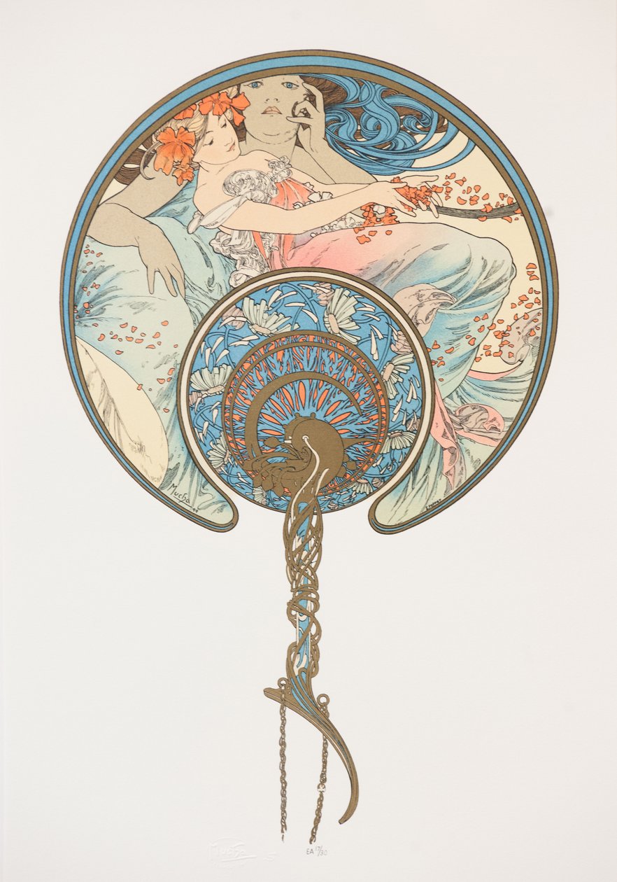 掠过的风席卷青春。范，1899年。 作者 阿方斯·慕夏