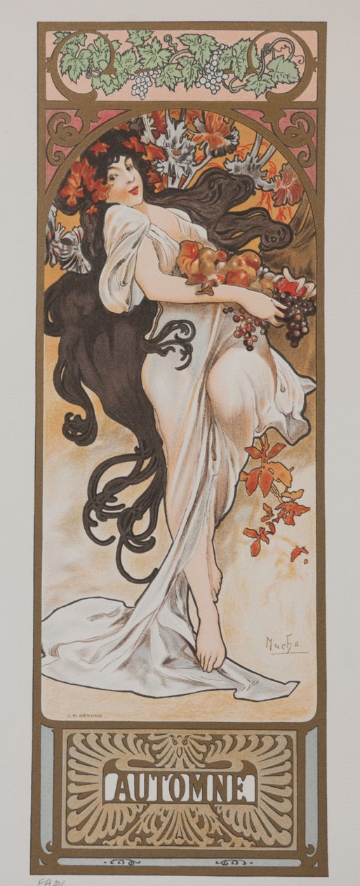 季节。 1897年秋天。 作者 阿方斯·慕夏