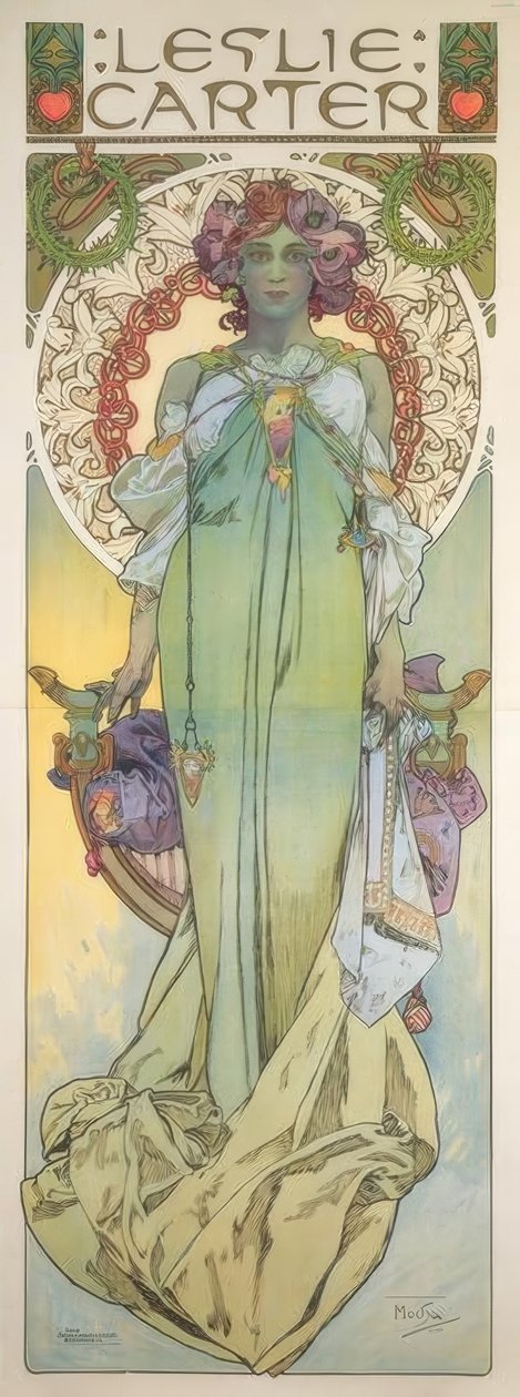 莱斯利·卡特（Leslie Carter） 作者 阿方斯·慕夏