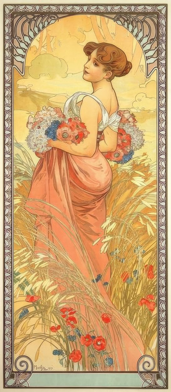 夏季 作者 阿方斯·慕夏