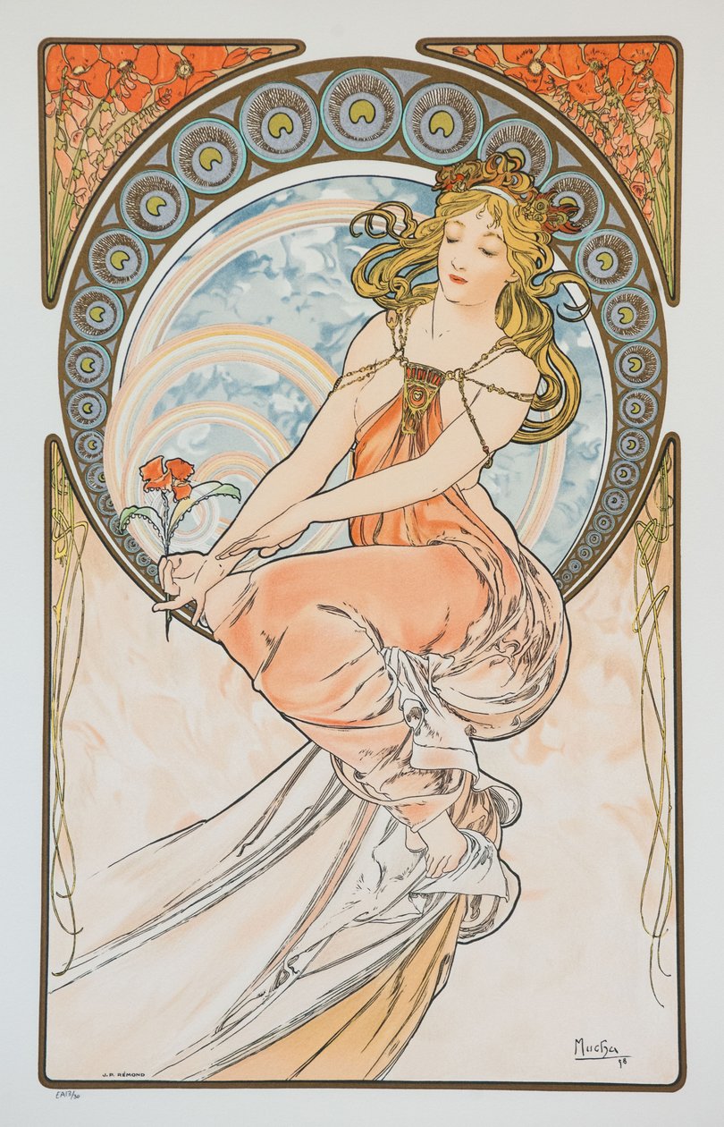 1898年的《艺术》系列绘画。 作者 阿方斯·慕夏