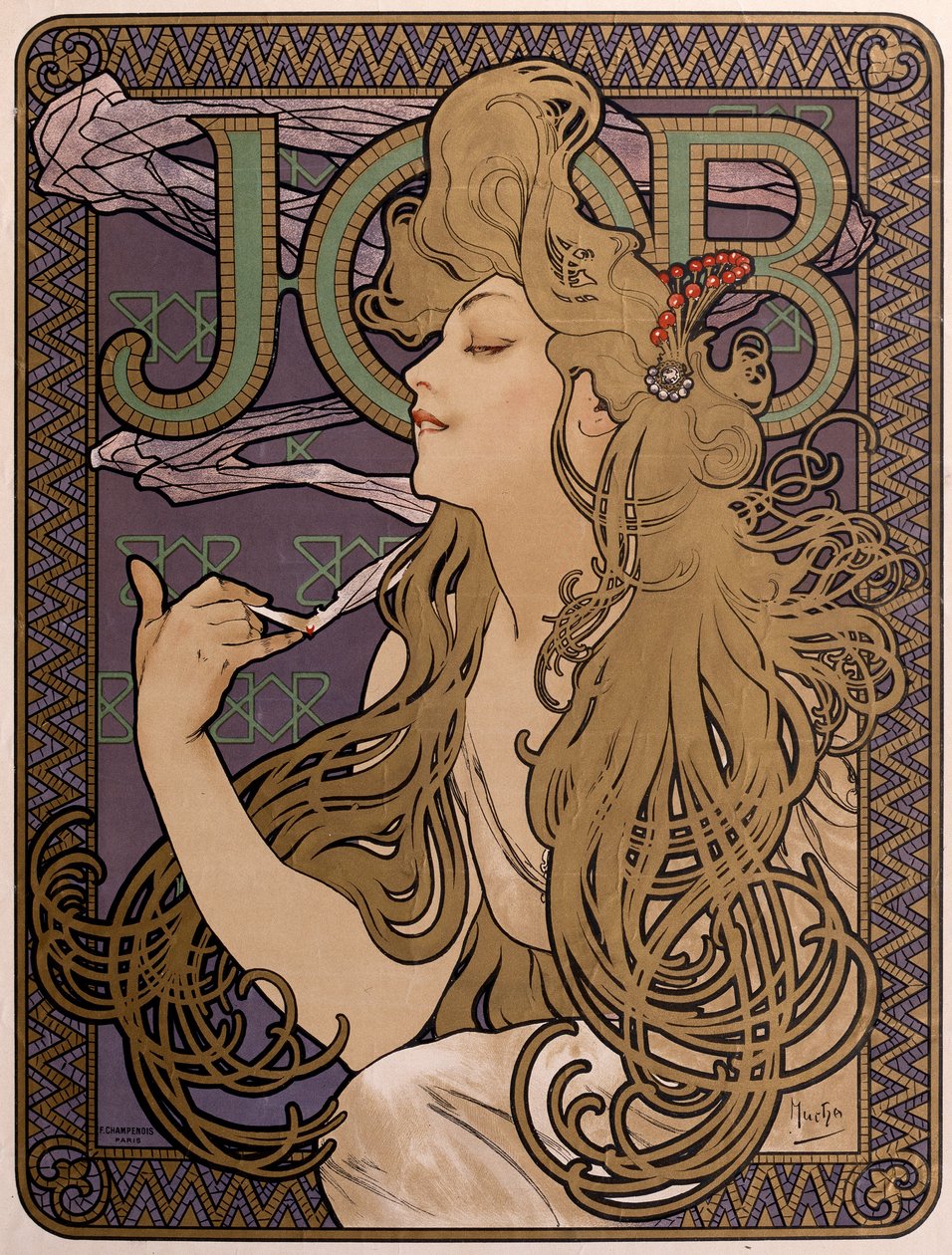 作业薄纸海报，1897年 作者 阿方斯·慕夏