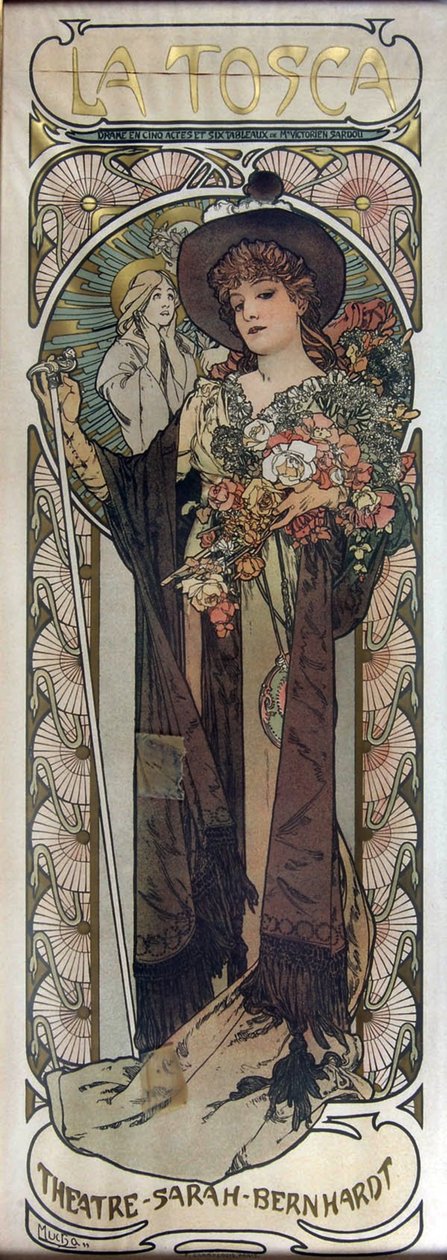 Victorien Sardou的Play La Tosca海报，1899年 作者 阿方斯·慕夏