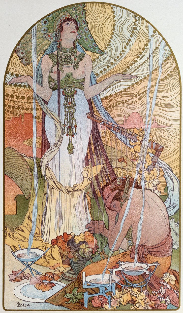 塞兰博（Salambo），1897年。 作者 阿方斯·慕夏