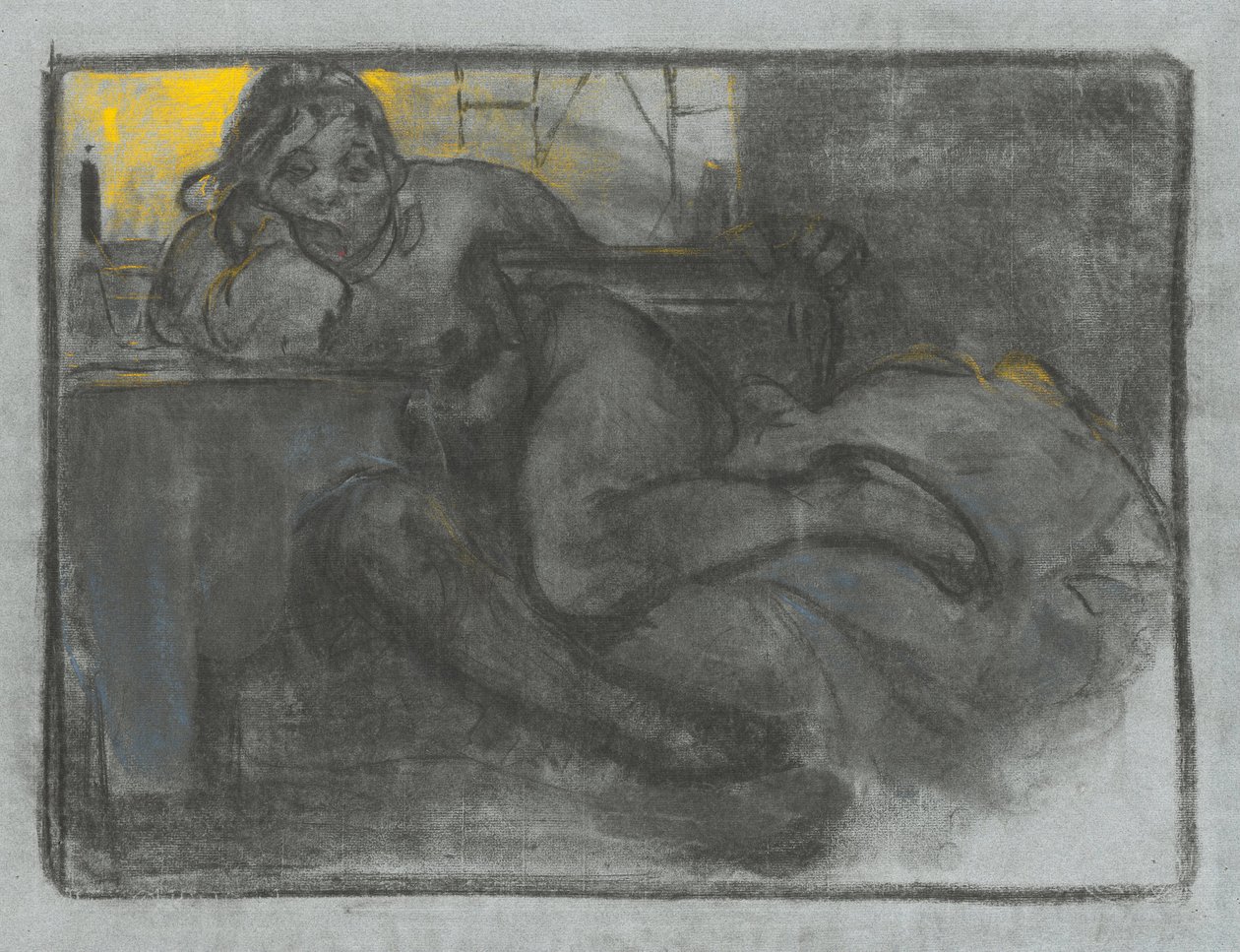 苦艾饮酒者，1900-1905年 作者 阿方斯·慕夏