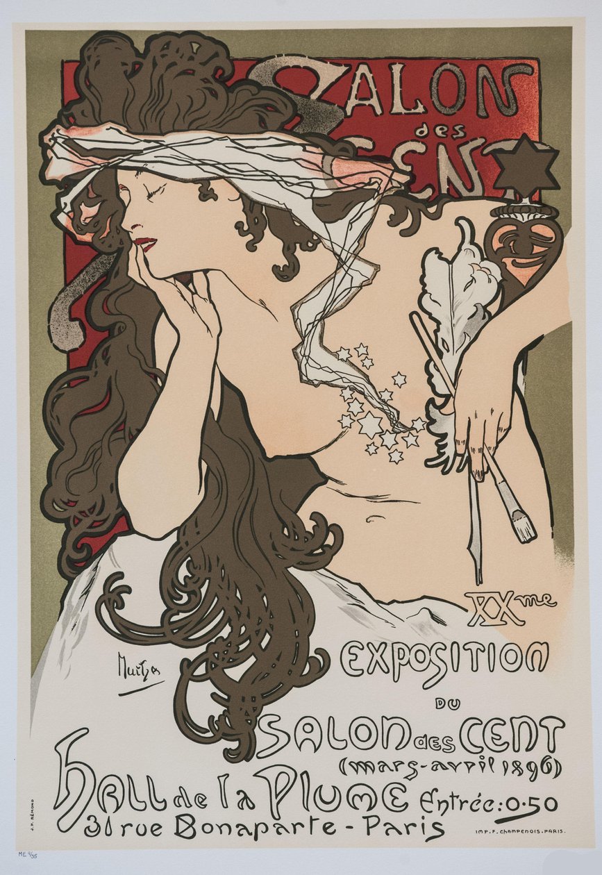 1896年，美发沙龙第二十届展览。 作者 阿方斯·慕夏