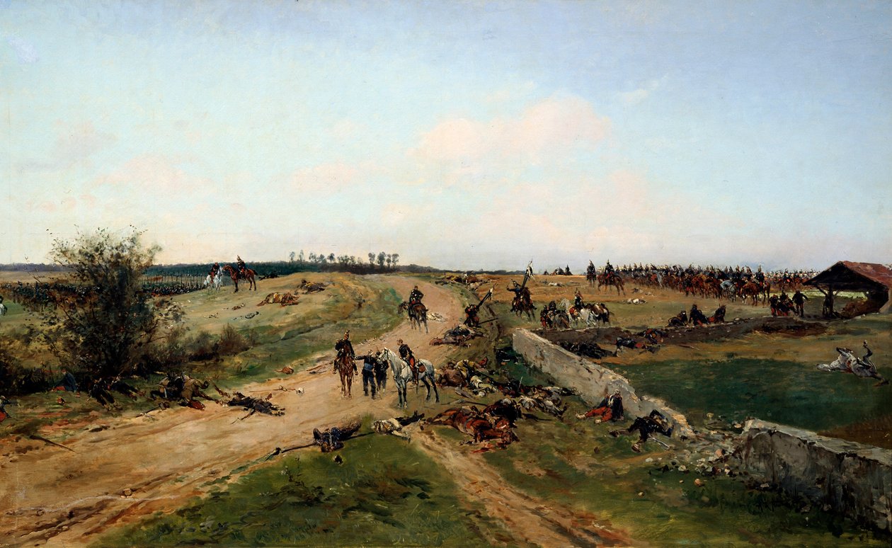普法战争的场景，1870年》，19世纪 作者 阿尔方斯·德·诺伊维尔