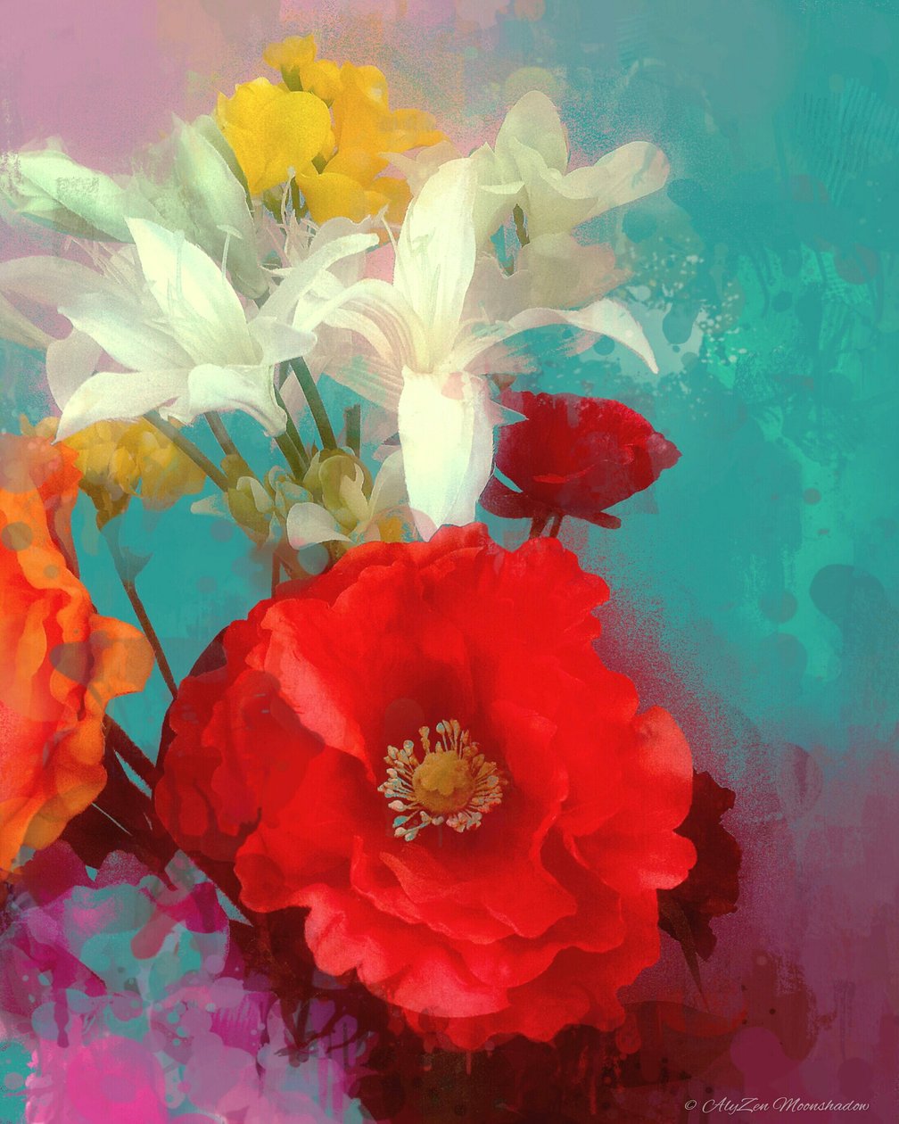Poppy and Friends，2014，（数字混合媒体电话） 作者 艾丽森·月影