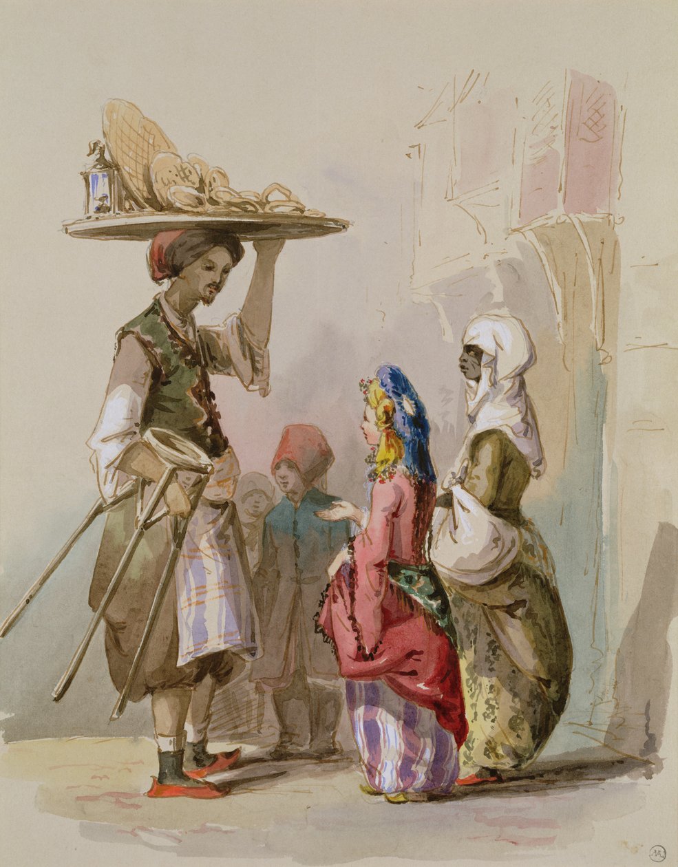 罐装卖家，c.1855 作者 阿马德奥·普雷齐奥西