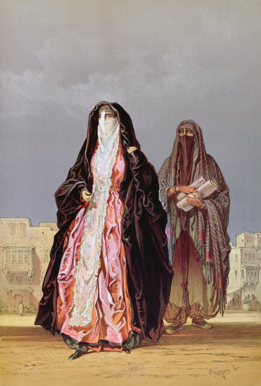 蒙古妇女，来自&39;开罗纪念品&39;，1862年 作者 阿马德奥·普雷齐奥西